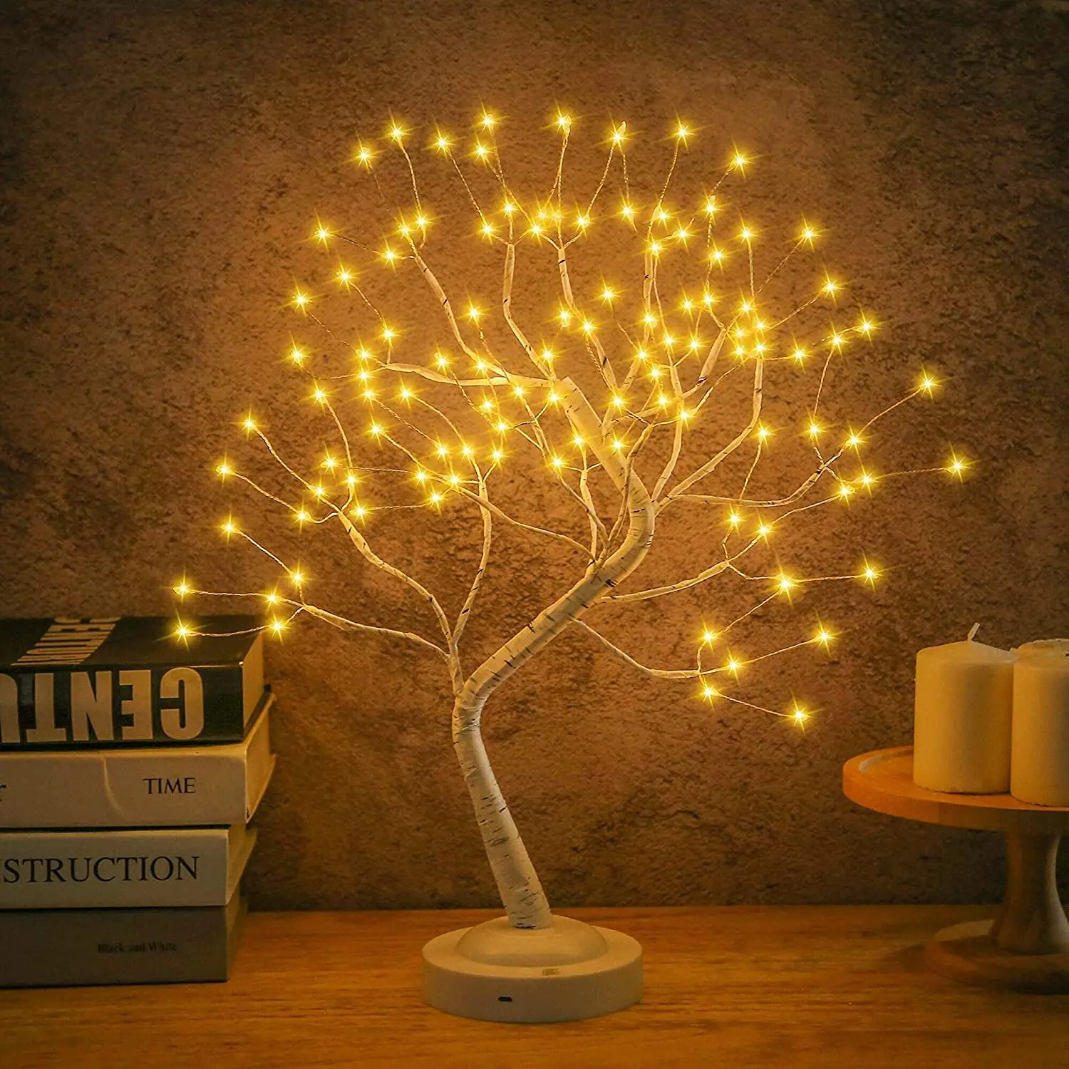 Copper tree LED nightlight details