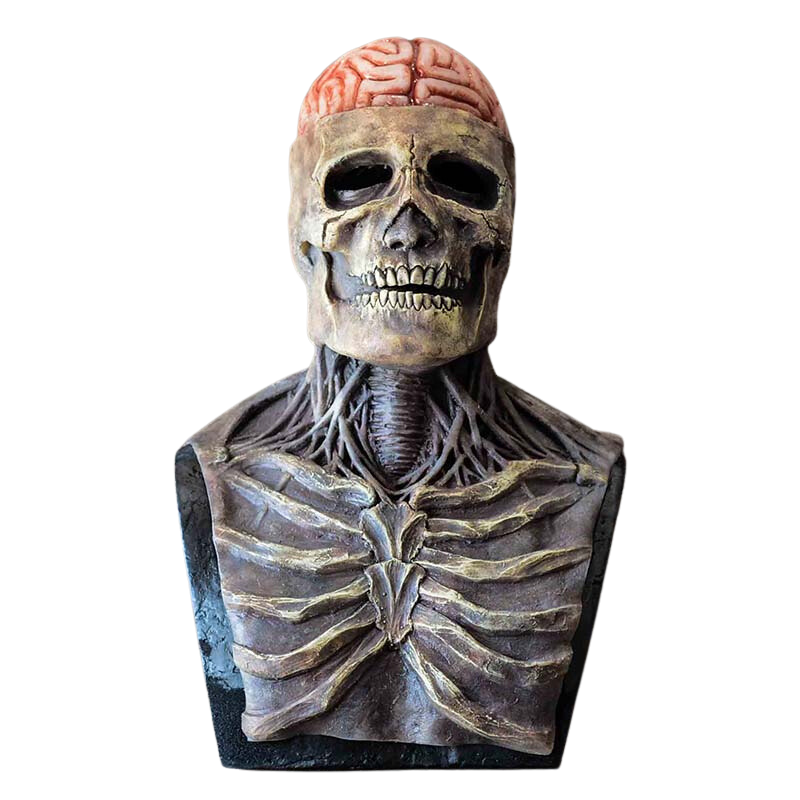 Scary skeleton disguise for parties red skull