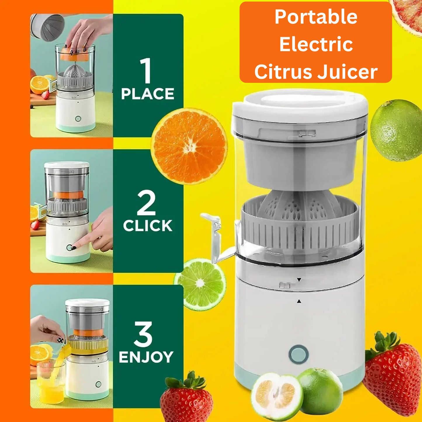 Portable Electric Citrus Juicer - USB Juice Cup