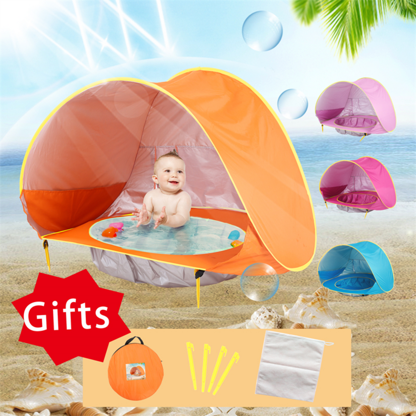 Baby tent for outdoor play