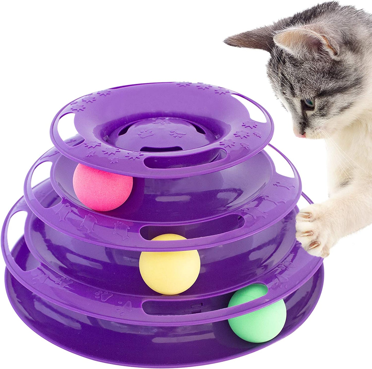 Cat Tower Round Track Toy PiBi Electronics & Home Accessories