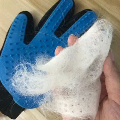 Pet hair brush gloves