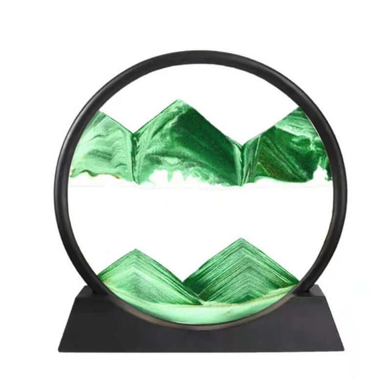 Flowing Sand Frame Ornament 3D Round Hourglass Landscape PiBi Electronics & Home Accessories