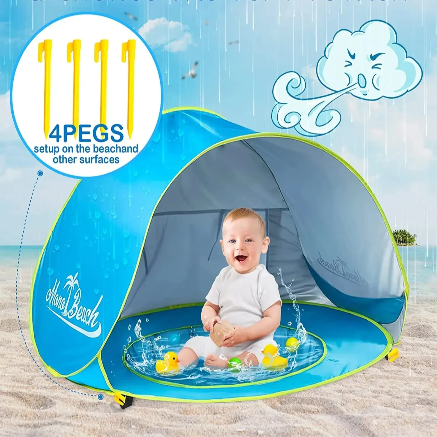 Infant outdoor play tent