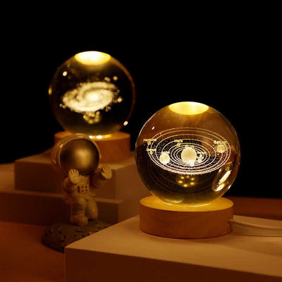 Luminous 3D Glowing Crystal Globe PiBi Electronics & Home Accessories