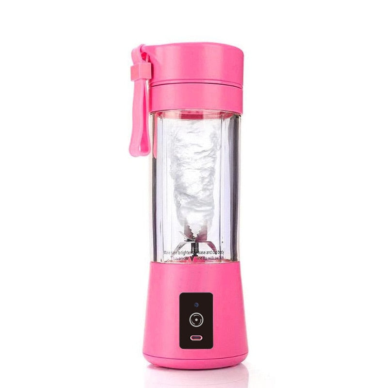 Pink fruit juicer blender