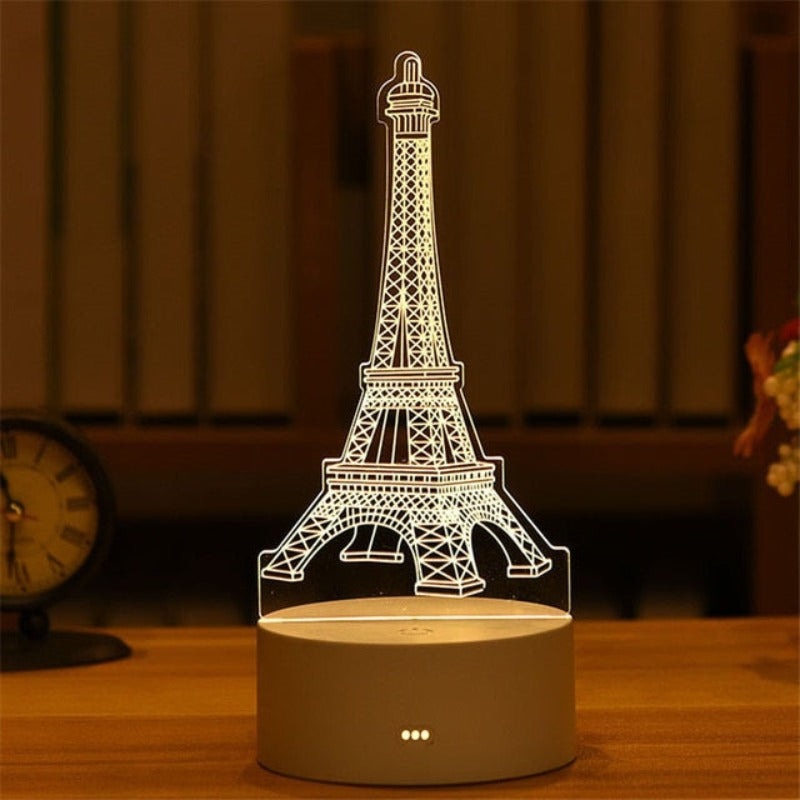 Romantic Love 3D Acrylic Led Lamp PiBi Electronics & Home Accessories