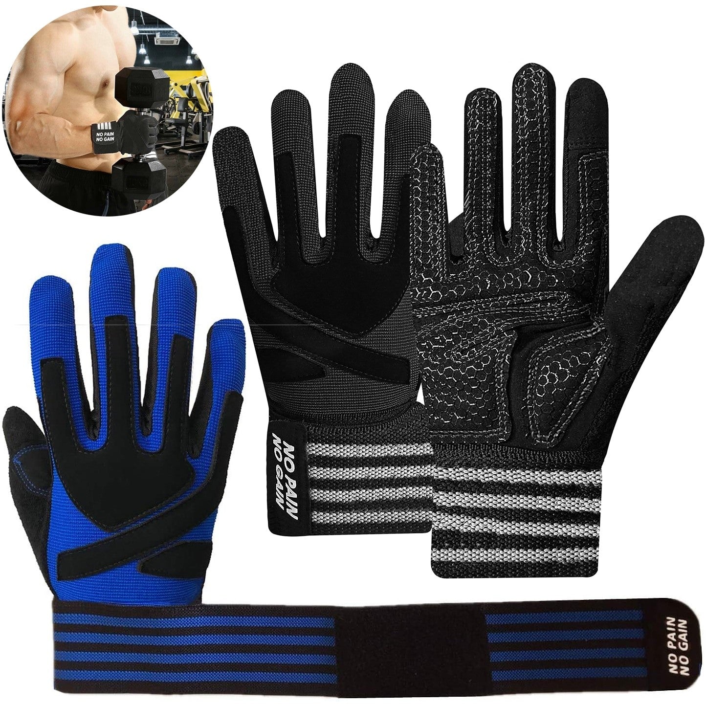 Full Finger Sports Exercise Weights Glove for Men and Women