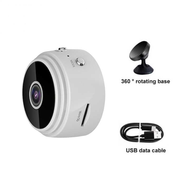 Mini Camera with Wireless Connectivity White