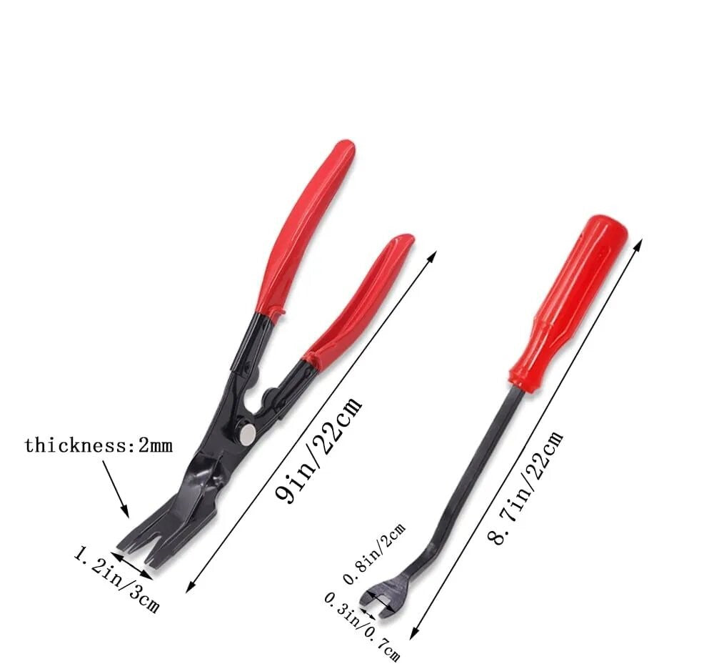 Pliers for gentle panel clip removal