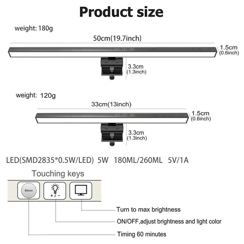 Desk Lamp Attachment for Screen