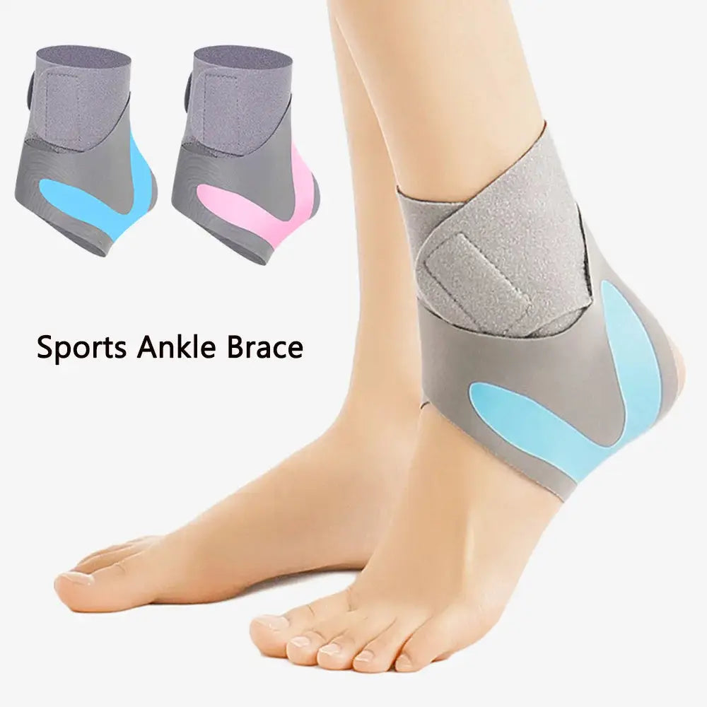 Adjustable straps on ankle brace