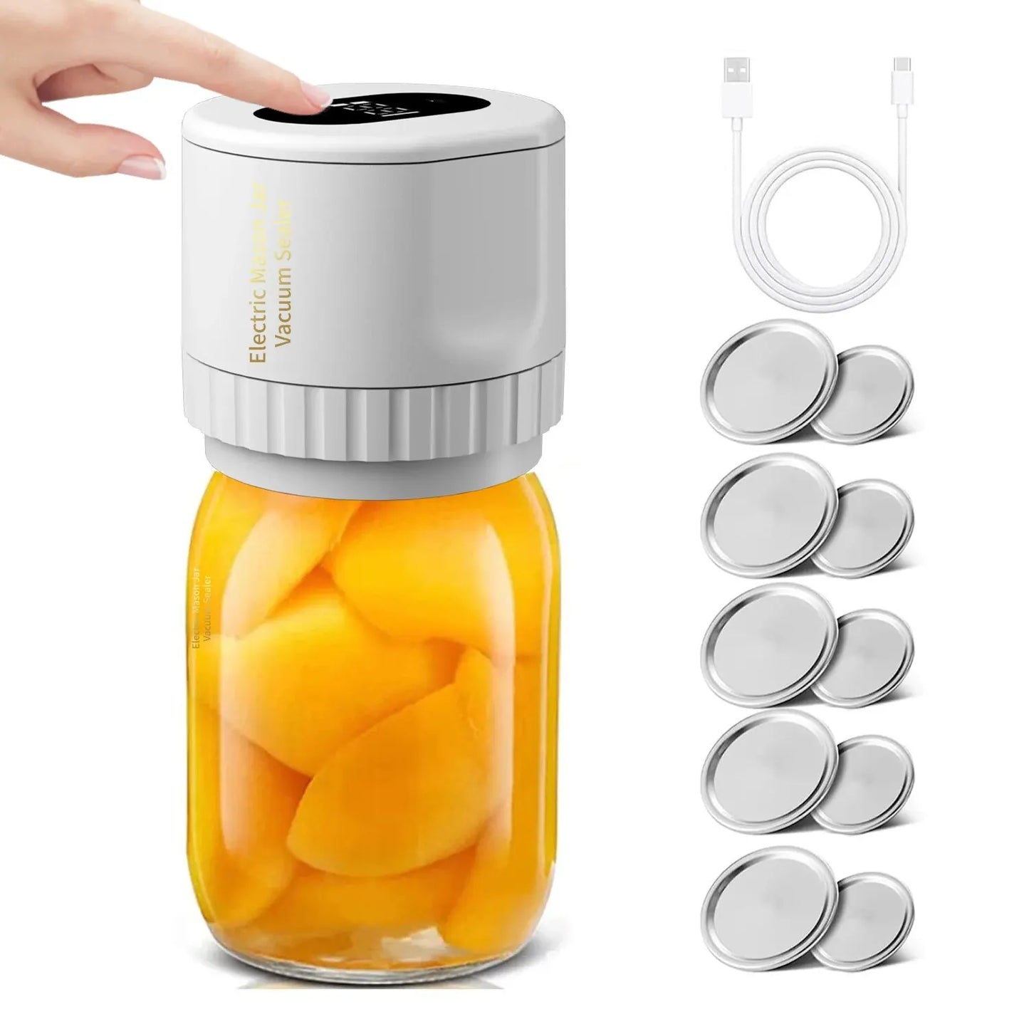 Jar vacuum sealer