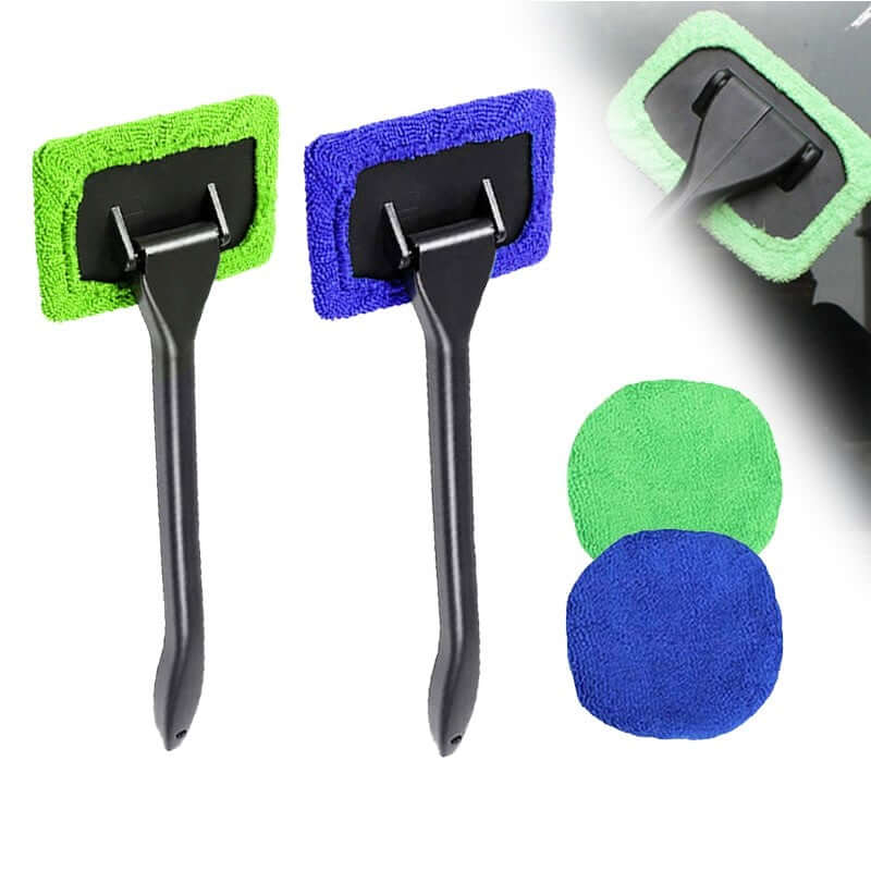 Windshield cleaning tool with long handle