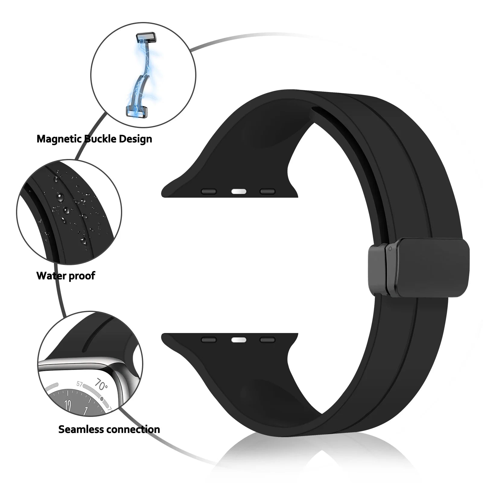 Magnetic Silicone Band secure fit