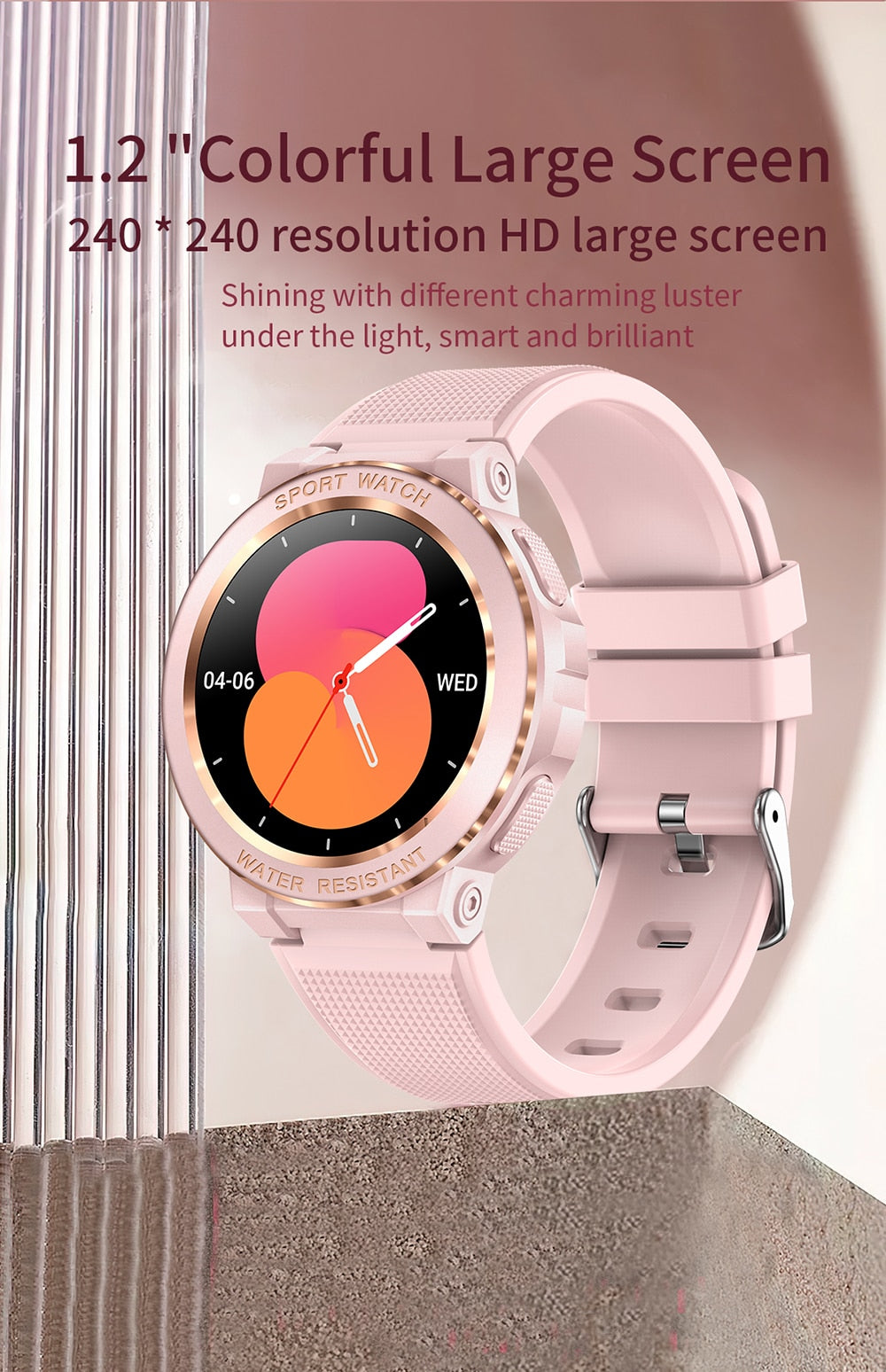Sleek women's smartwatch design