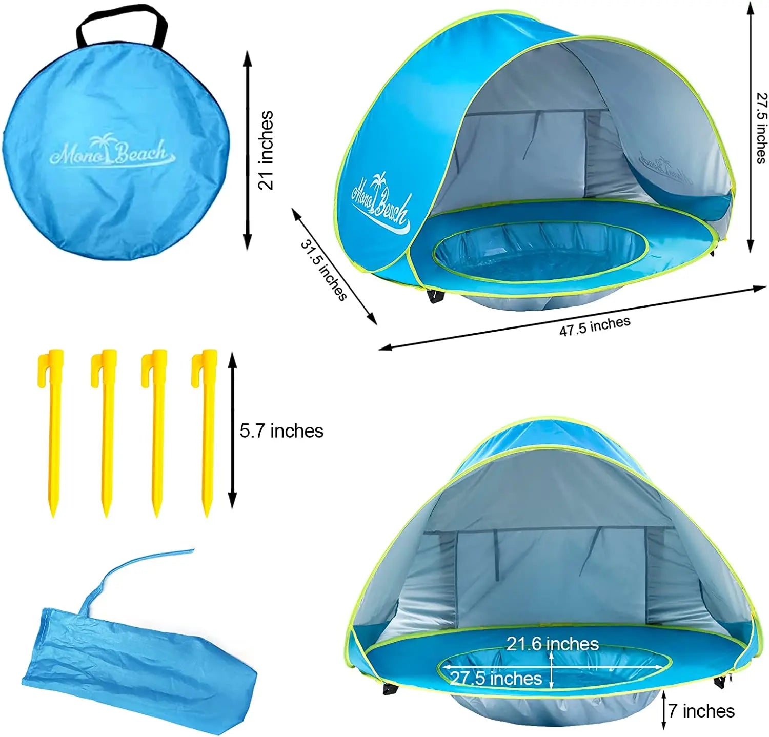 Portable Pop-Up Pool Tent for Kids