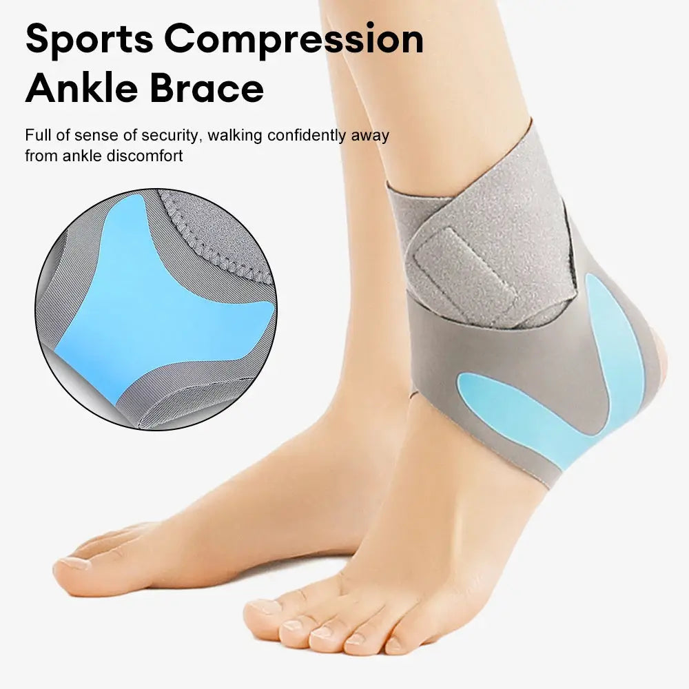 Ankle brace supporting a sprained ankle