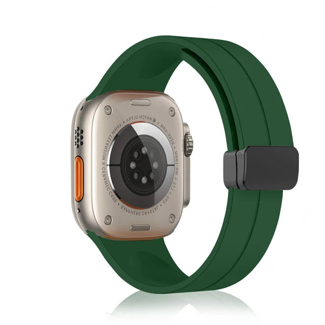 Magnetic Silicone Band in Army Green