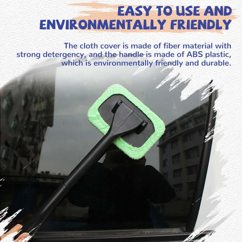 Car window cleaner with extended reach