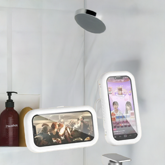 Waterproof adjustable shower phone holder