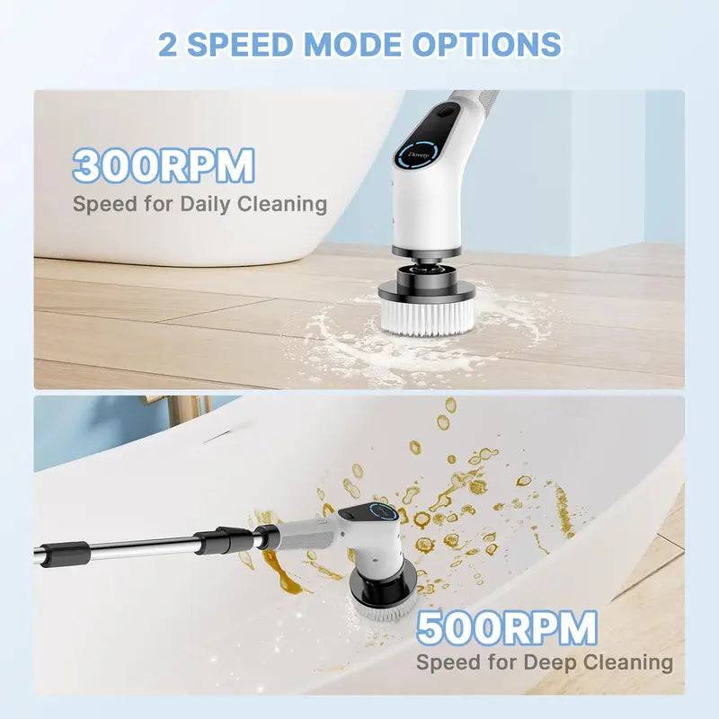 Handheld electric scrubber for grout cleaning