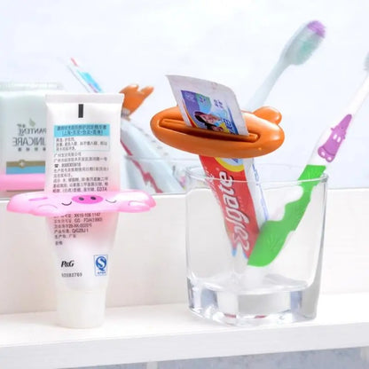 Organize toothpaste in the bathroom