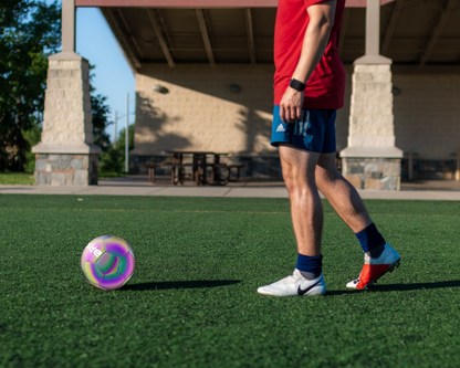 Nighttime Soccer Fun with Reflective Ball